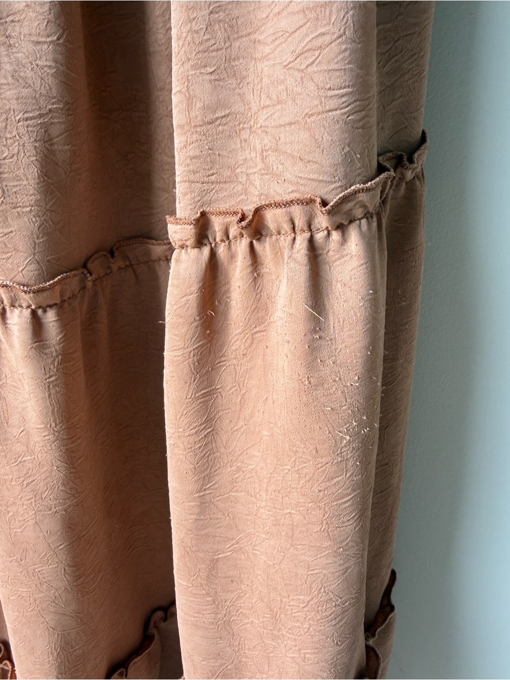Forever 21 Rust-Toned Smocked Tiered Midi Dress - Picture 5 of 6